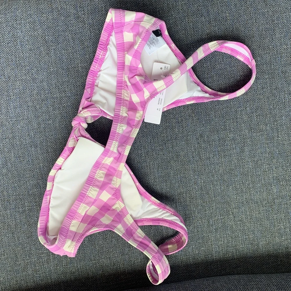 NWT Oversize Matte Gingham Bikini - Size M - Picture 5 of 12